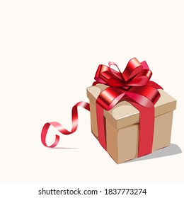 gift box with red bow