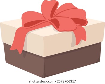 Gift box with red bow