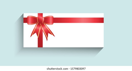 gift box with red bow ,flat design style,. Happy Birthday, holidays, party concept, web button, mobile app. Logo illustration.esp10