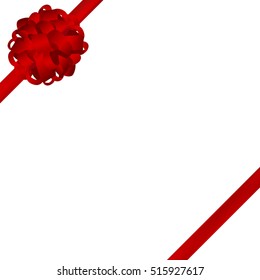 Gift in a box with a red bow on a white background vector