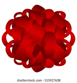 Gift in a box with a red bow on a white background vector