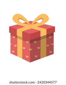 gift box red color vector art