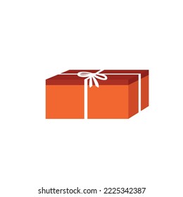 caja de regalo de color rojo y fondo aislado. ilustración vectorial