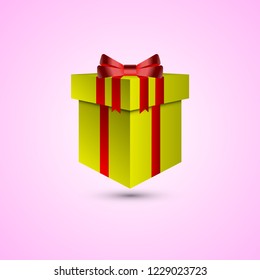gift box with red ribbon