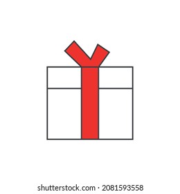 gift box with red ribbon