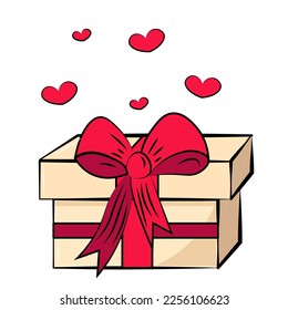 gift box with red ribbon