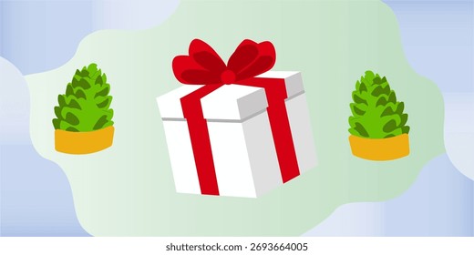 Caja de regalo con cinta roja
