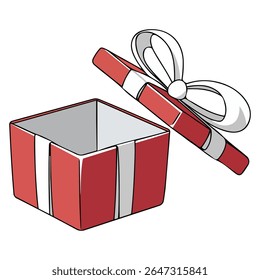 Gift box with red ribbon for special occasions celebration