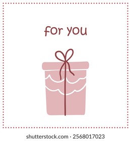 gift box with red ribbon. for your text