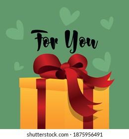 Gift Box with Ribbon Background