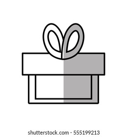 gift box ribbon birthday event shadow vector illustration eps 10