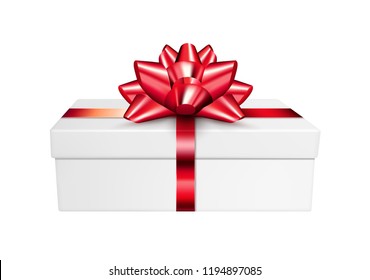 Caja de regalo con cinta y lazo.