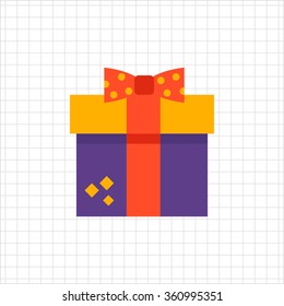 Gift box with ribbon and bow