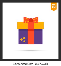 Gift box with ribbon and bow