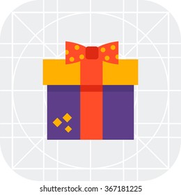 Gift box with ribbon and bow