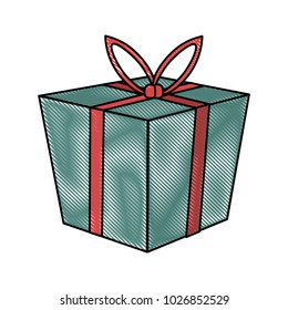 gift box with ribbon bow icon image