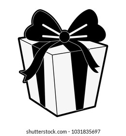 gift box with ribbon bow icon image