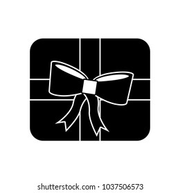 gift box with ribbon bow icon image 