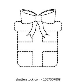 gift box with ribbon bow icon image 