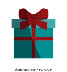 gift box with ribbon bow icon image 