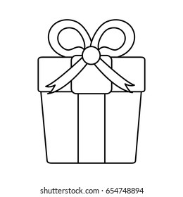 gift box with ribbon bow icon image 