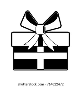 gift box with ribbon bow icon image 