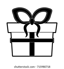 gift box with ribbon bow icon image 