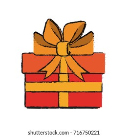 gift box with ribbon bow icon image