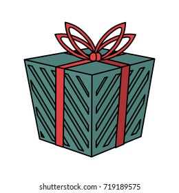 gift box with ribbon bow icon image 