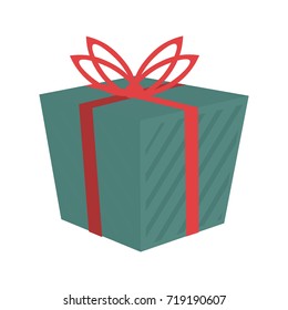 gift box with ribbon bow icon image 