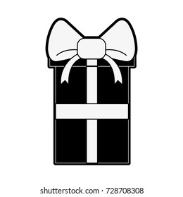 gift box with ribbon bow icon image 