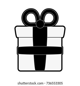 gift box with ribbon bow icon image 