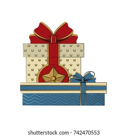 gift box with ribbon bow icon image 