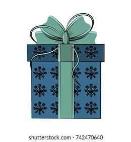 gift box with ribbon bow icon image 