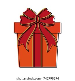 gift box with ribbon bow icon image