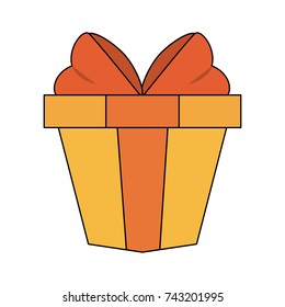 gift box with ribbon bow icon image 