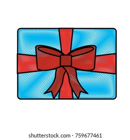 gift box with ribbon bow icon image