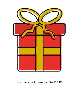 gift box with ribbon bow icon image
