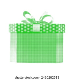 caja de regalo con cinta y arco, aislada en fondo blanco