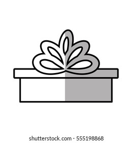 gift box ribbon bow party shadow vector illustration eps 10