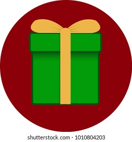 gift box with ribbon and bow. Vector illustration