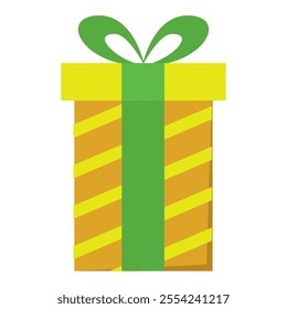 Gift box with ribbon and bow Vector