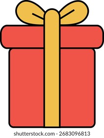Gift Box with Ribbon Festive Present