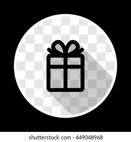 Gift box with ribbon. flat design. banners, graphic or website layout template