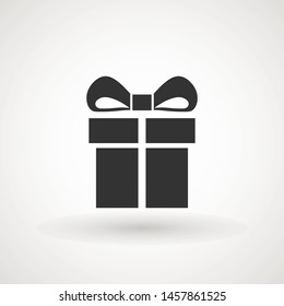 Gift box with ribbon icon, Gift card icon vector. Trendy flat design style on white background. vector sign, linear style pictogram isolated on white. Symbol, logo illustration.