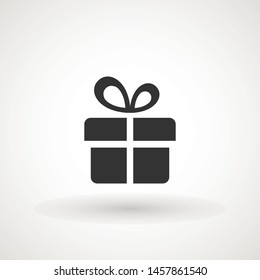 Gift box with ribbon icon, Gift card icon vector. Trendy flat design style on white background. vector sign, linear style pictogram isolated on white. Symbol, logo illustration.