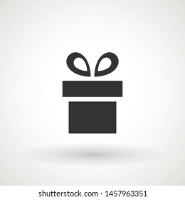 Gift box with ribbon icon, Gift card icon vector. Trendy flat design style on white background. vector sign, linear style pictogram isolated on white. Symbol, logo illustration.
