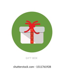 Gift box with ribbon icon, Gift card icon vector.