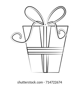 gift box with ribbon icon image