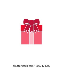 gift box with ribbon icon vector sign symbol